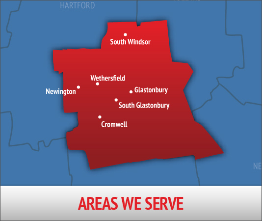 Service area map for Degree Heating & Cooling air conditioning services