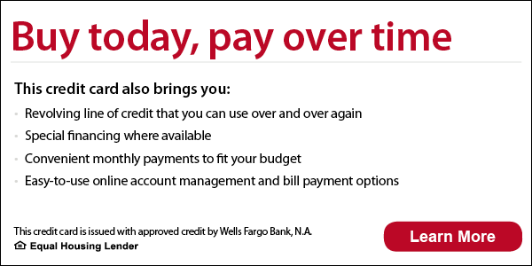 Buy today pay over time. Financing is available.