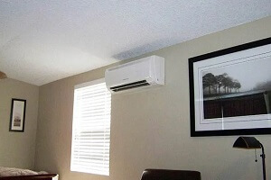 ductless hvac unit in a home