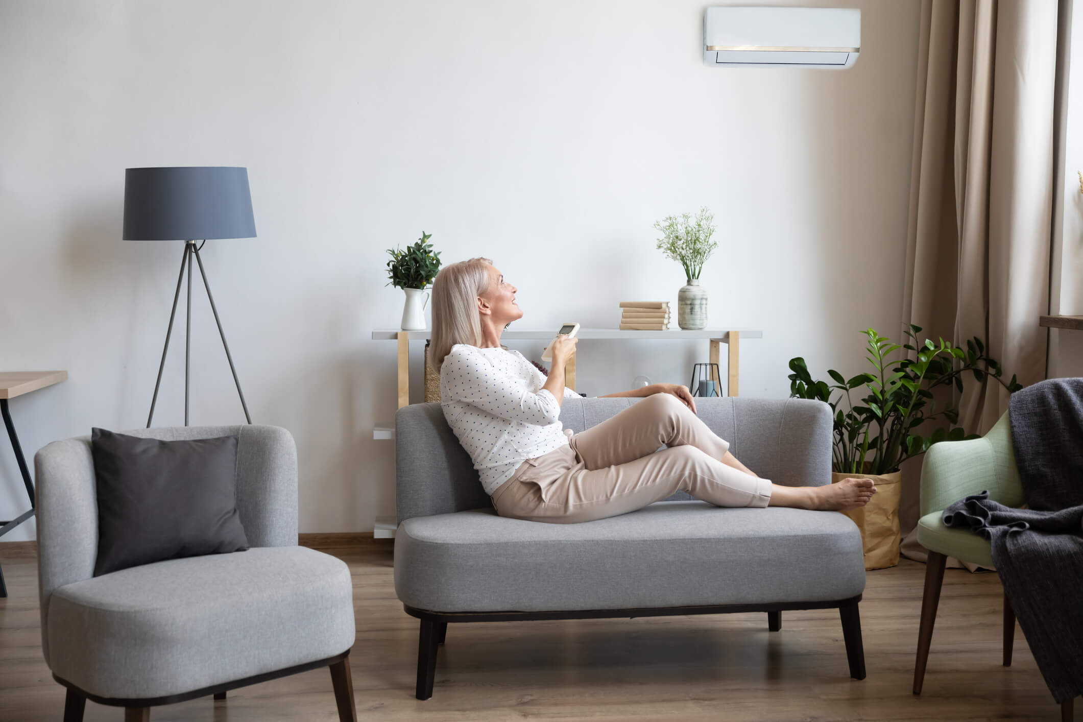 Ductless AC inside the home