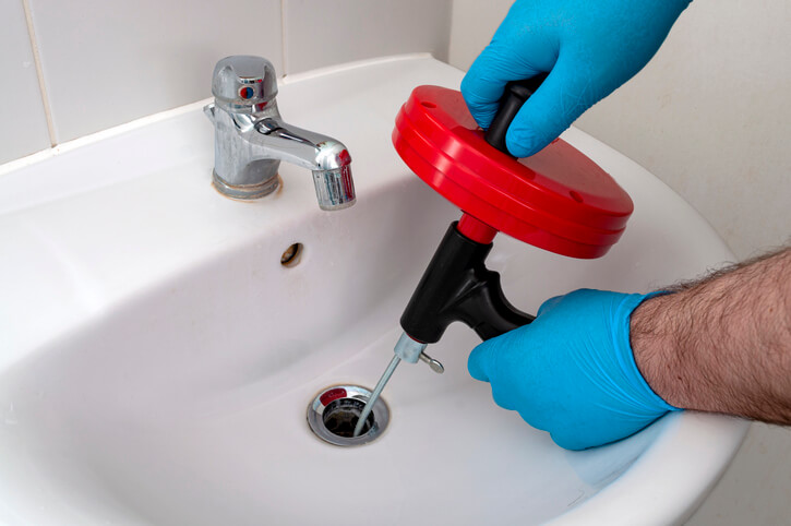 Unclogging the bathroom sink drain